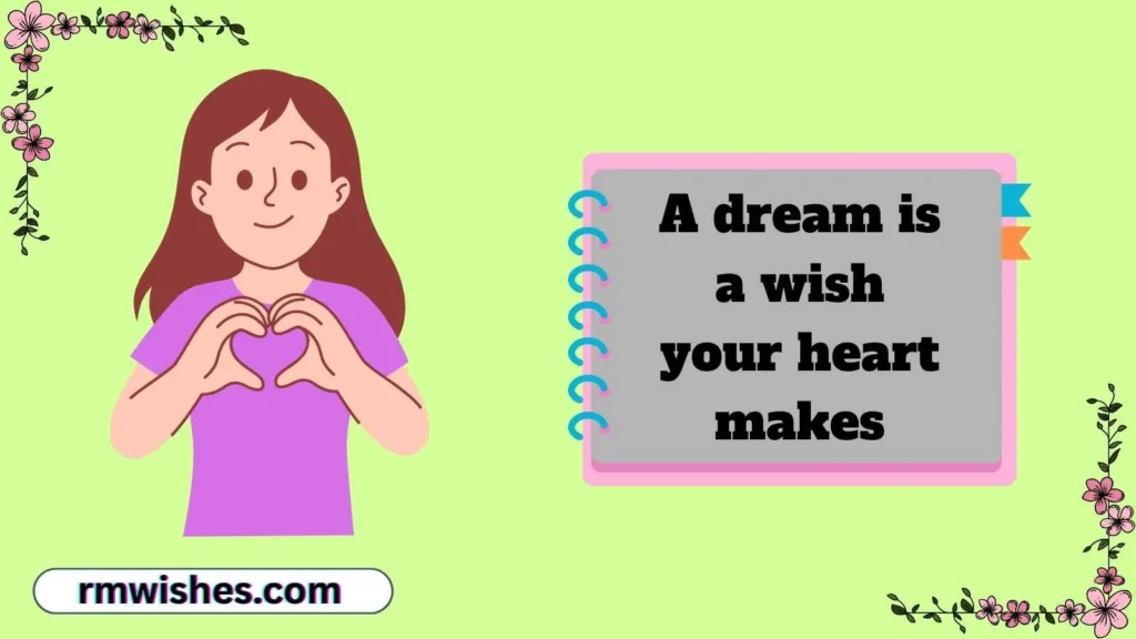 A dream is a wish your heart makes